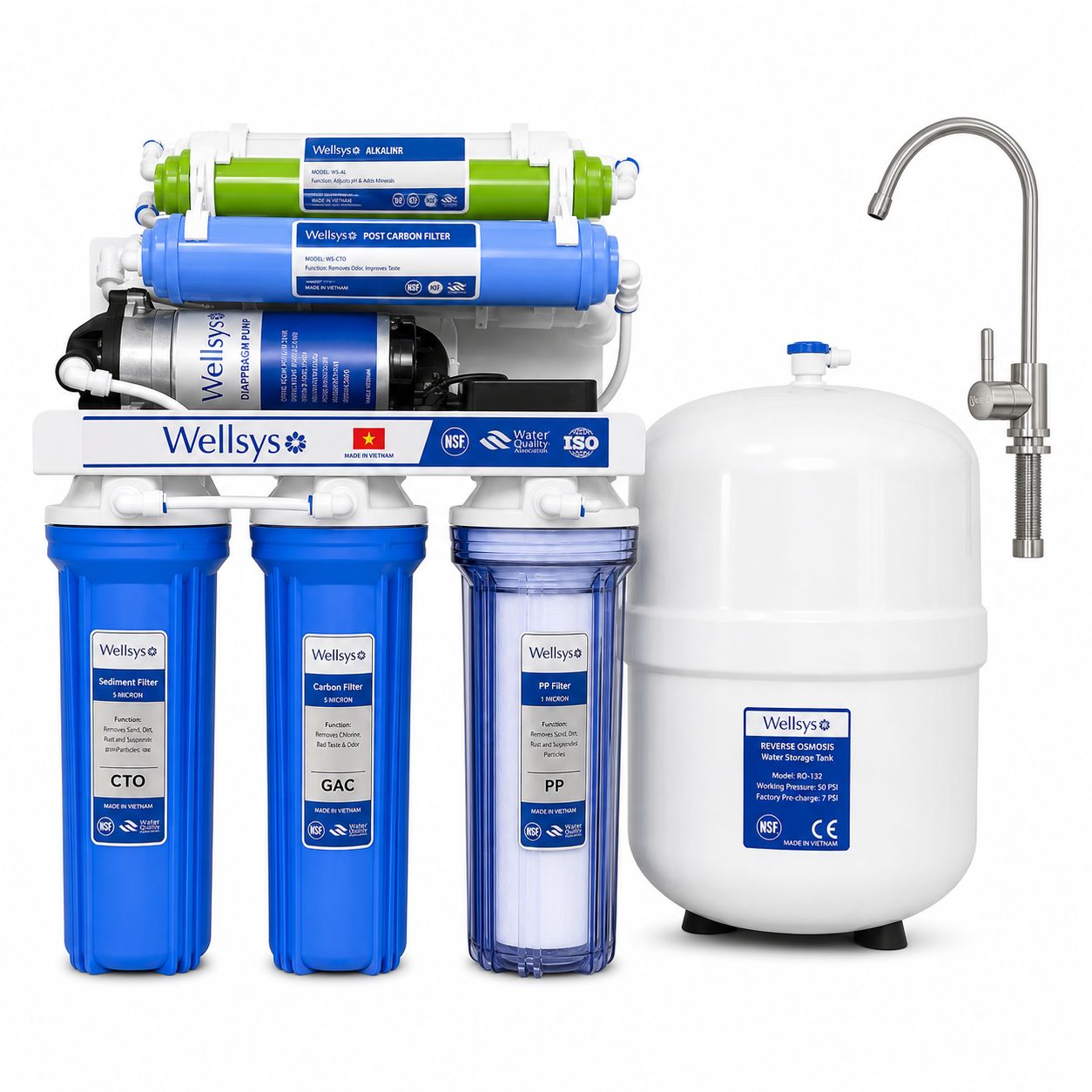 Wellsys RO-100 7 Stages 100-GPD Water Purifier