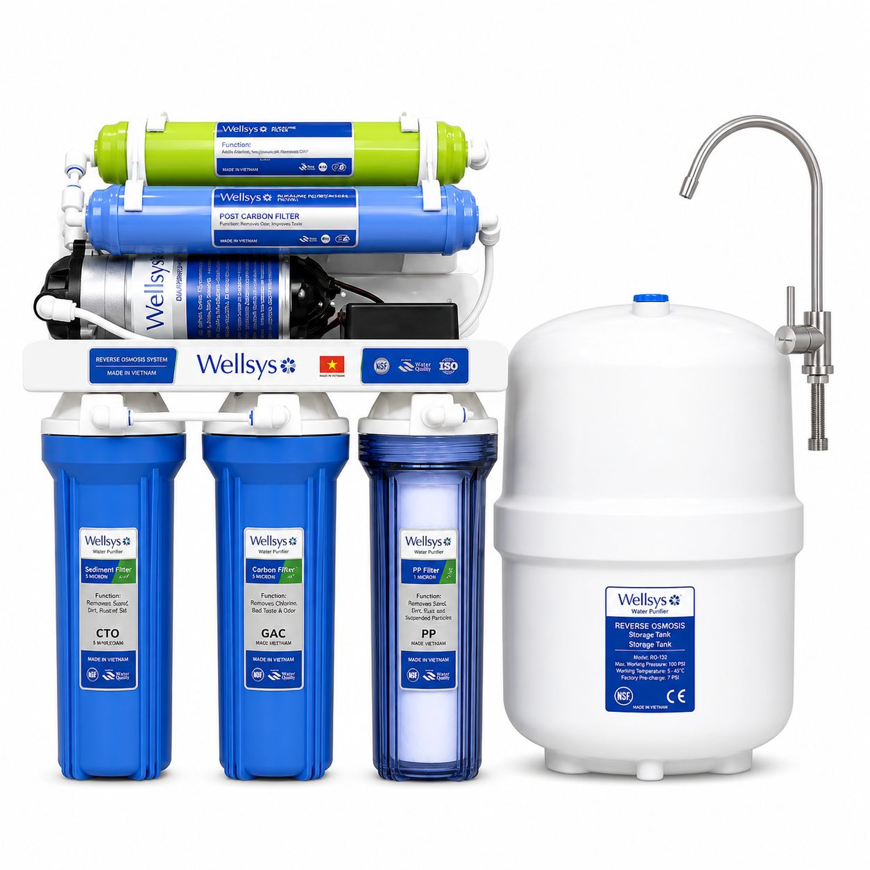 Wellsys RO-75G 6 Stages 75-GPD Water Purifier